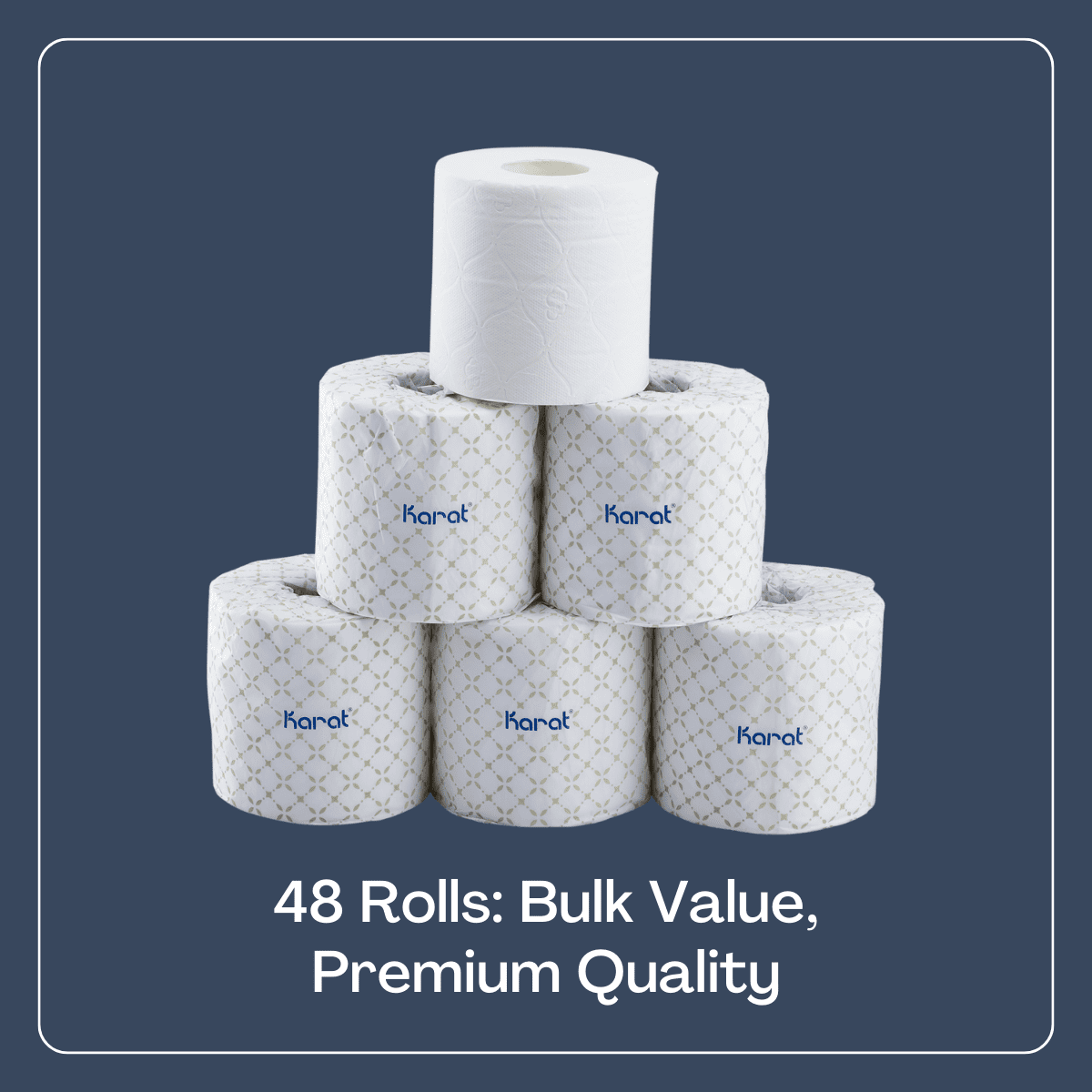 Karat 2-Ply Commercial Toilet Paper Rolls - 48 Rolls - JS-TTW500