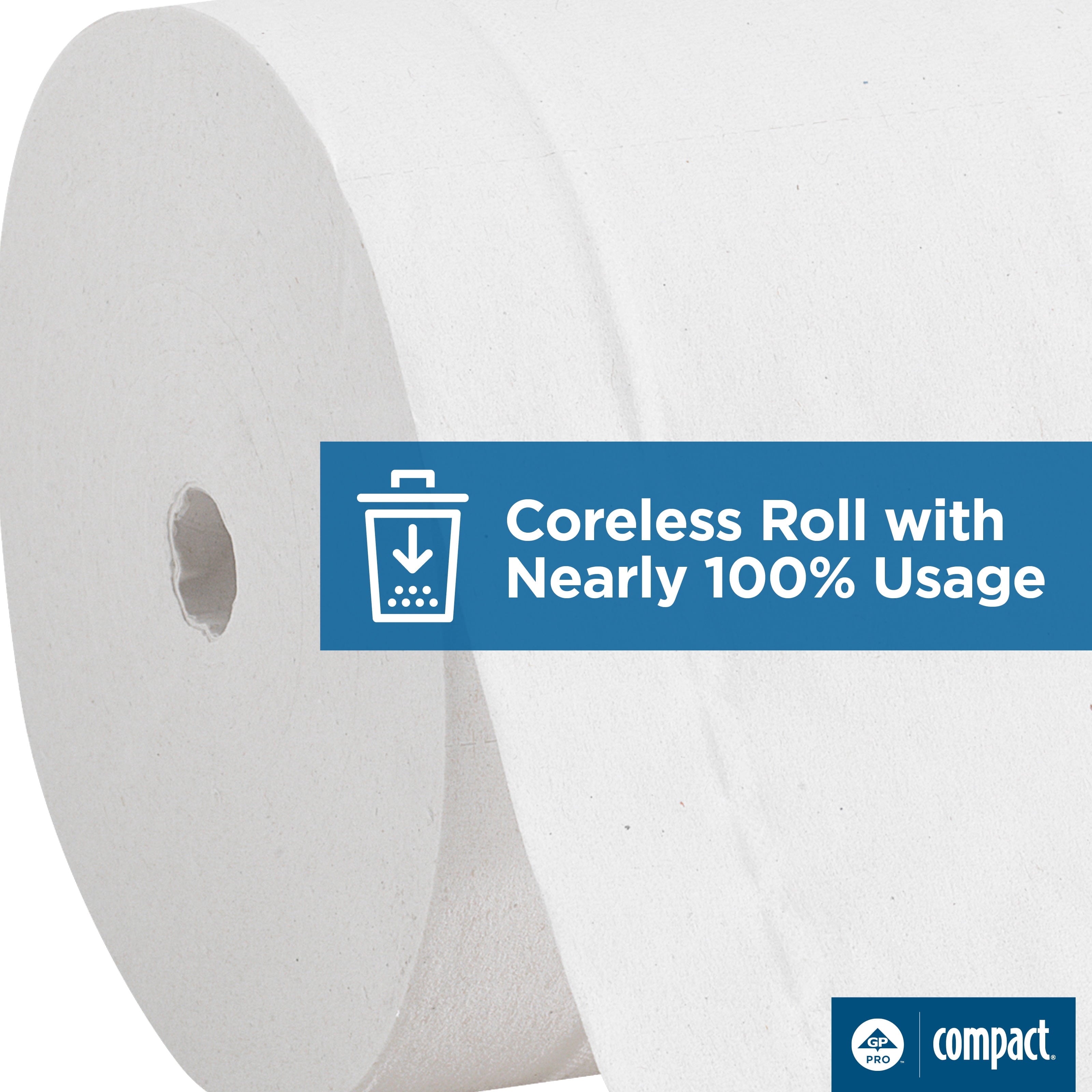 Angel Soft Professional Series Compact Coreless 2-Ply Toilet Paper - 750 Sheets/Roll, 36 Rolls/Case