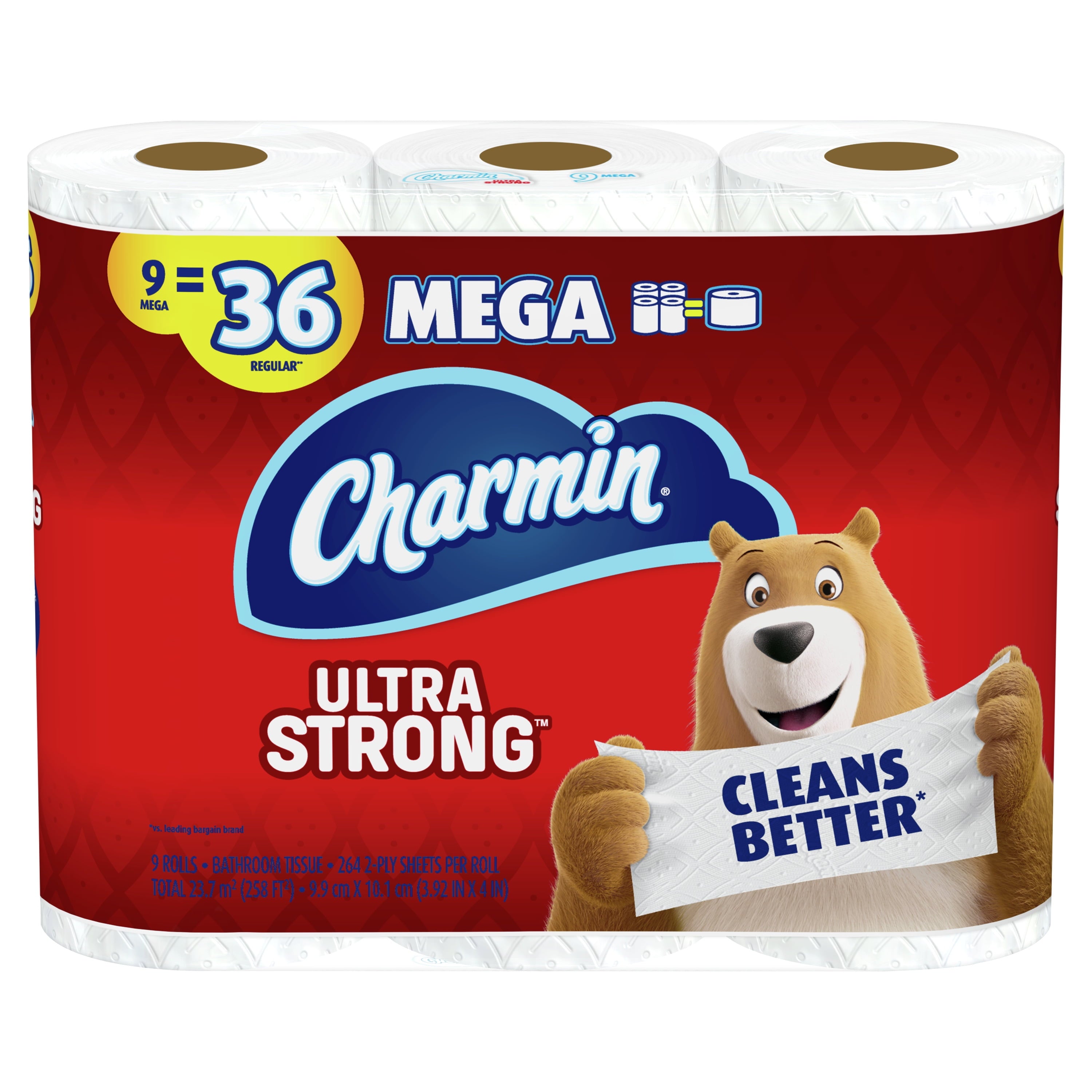 Charmin Ultra Strong Toilet Paper - 9 Mega Rolls