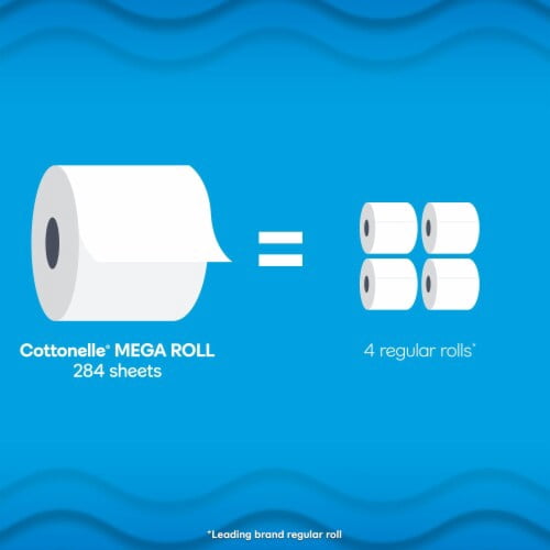 Cottonelle Ultra Clean Toilet Paper Mega Roll 6 rolls - Pack of 2
