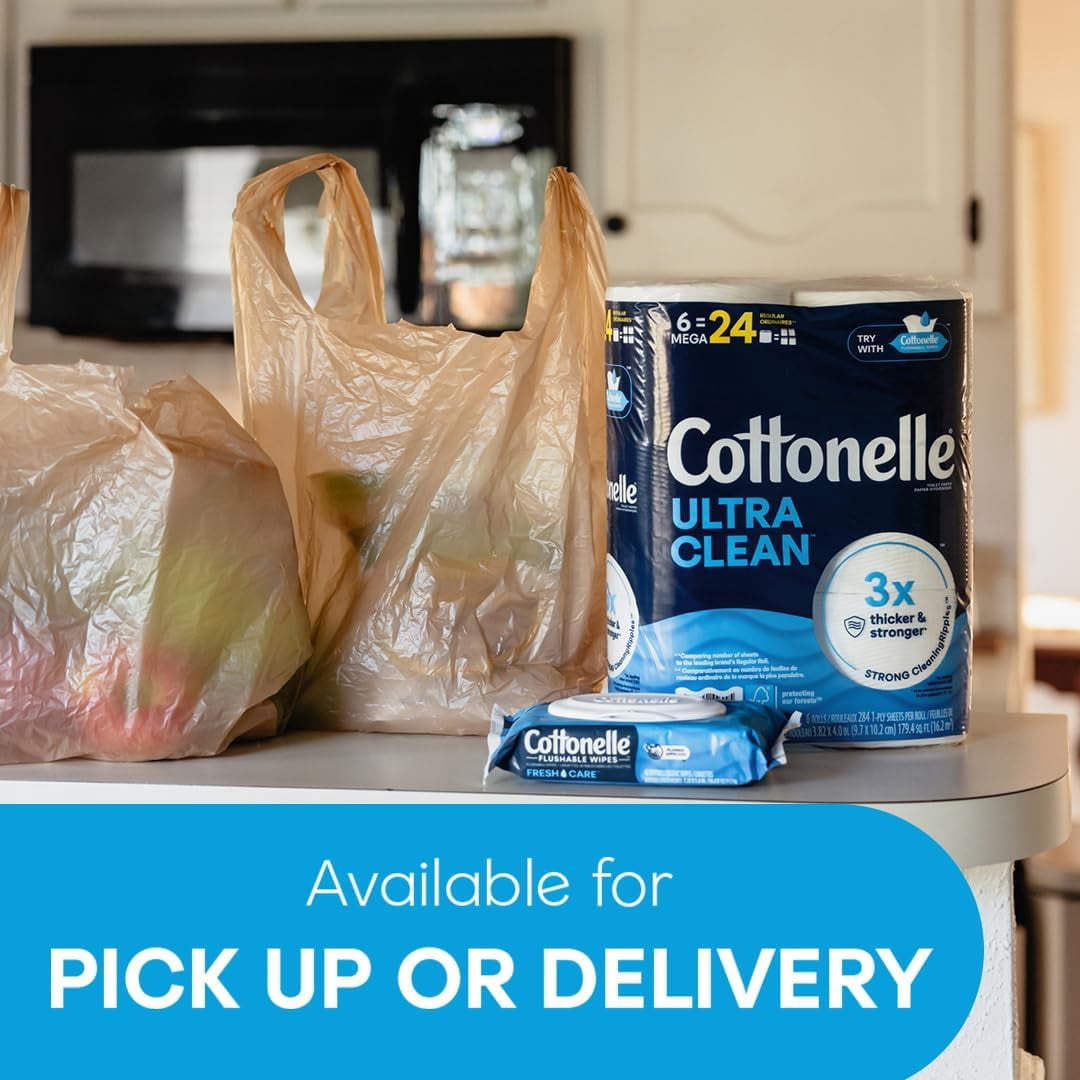 Cottonelle Ultra Clean Toilet Paper - 18 Mega Rolls = 72 Regular Rolls, Packaging May Vary