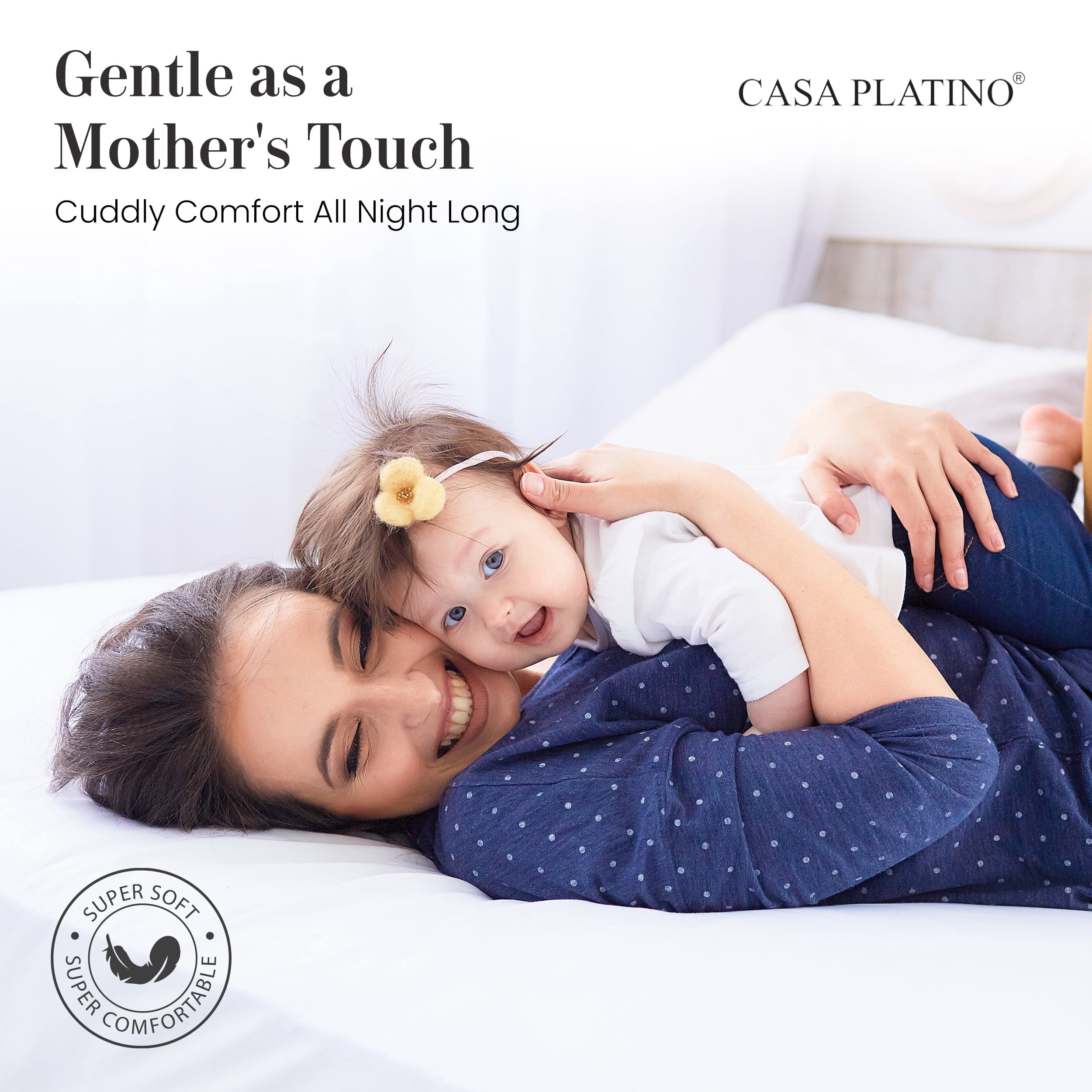 Casa Platino 100% Cotton Sheets – Naturally Cool 100% Cotton Bed Sheets - Ultra Soft Percale Weave, Fade Resistant, Low Pill, 15” Deep Pocket – Silver