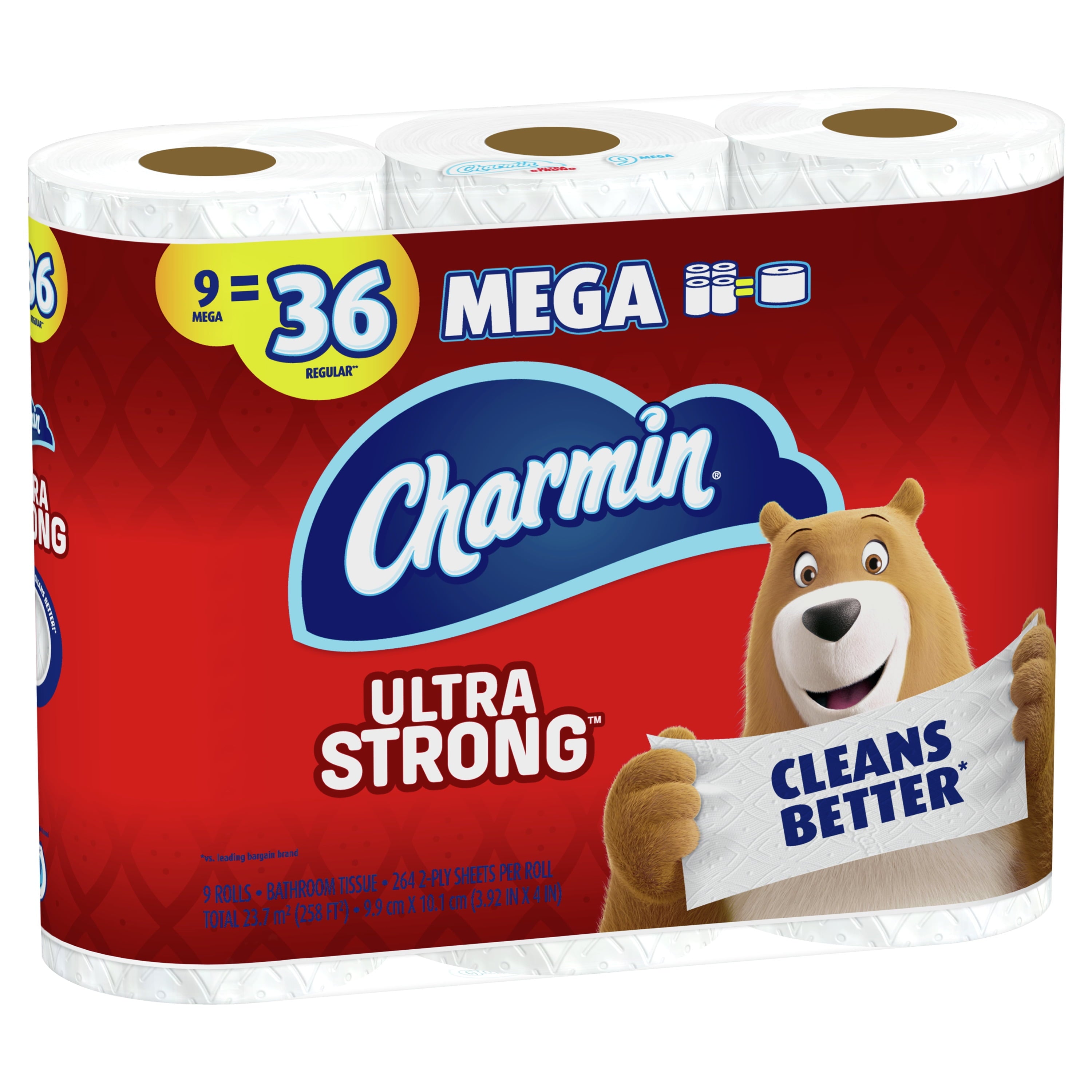 Charmin Ultra Strong Toilet Paper - 9 Mega Rolls