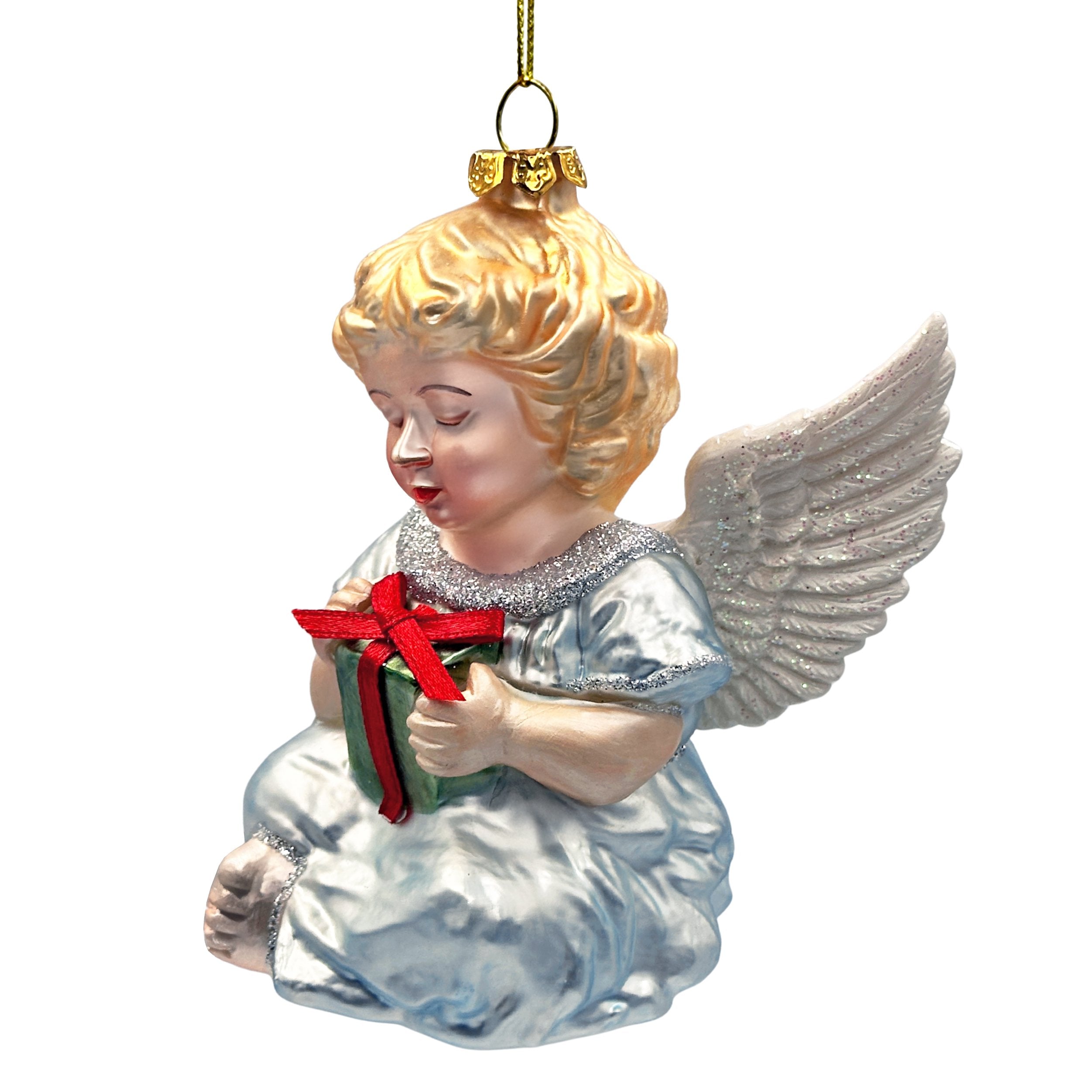 Vintage Angel Handpainted Classic Glass Christmas Ornament - Sentimental Faith Gift