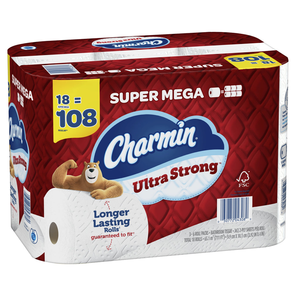 Charmin Ultra Strong Toilet Paper - 18 Mega XL Rolls