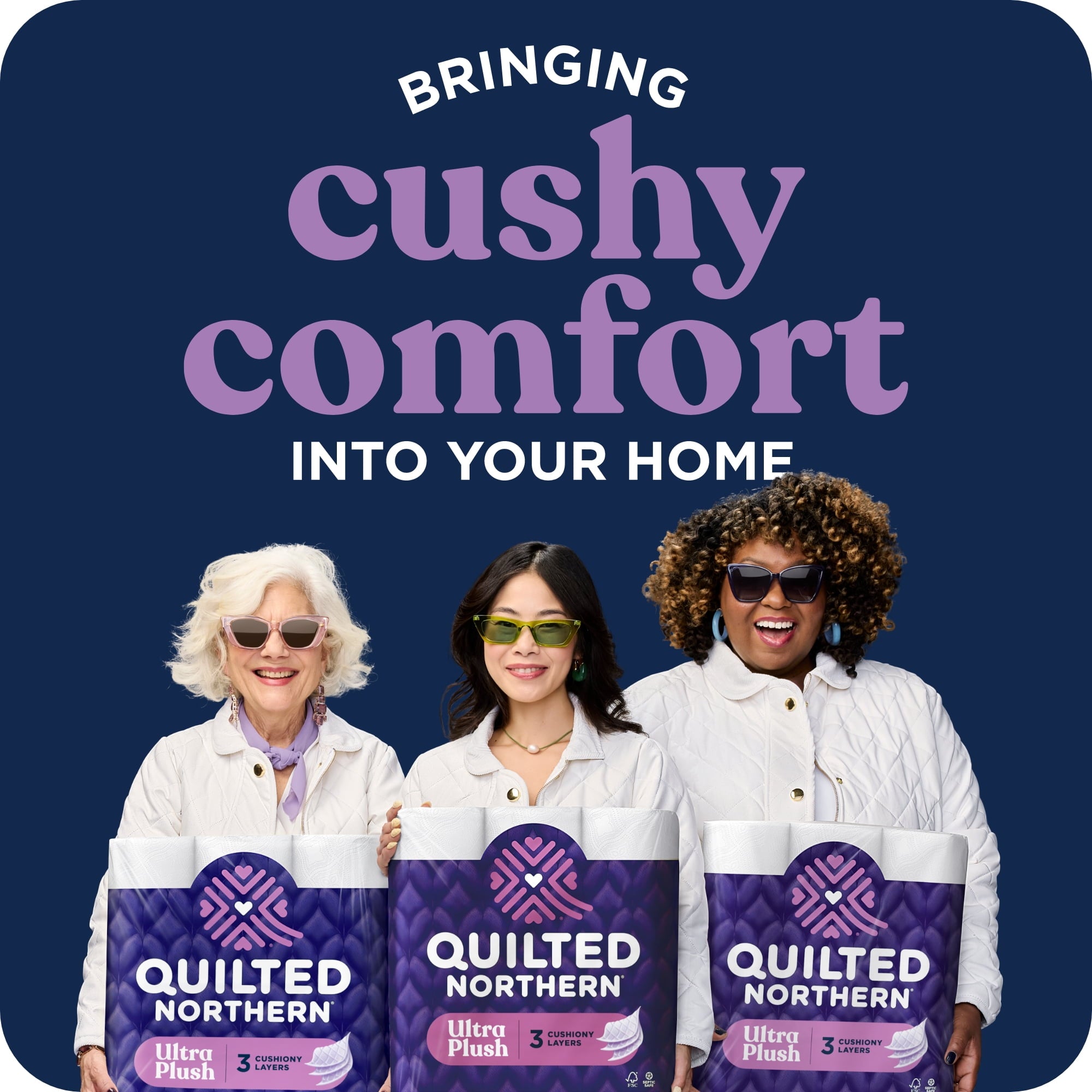 Quilted Northern Ultra Plush 3-Ply Toilet Paper - 30 Mega Rolls, 255 Sheets per Roll