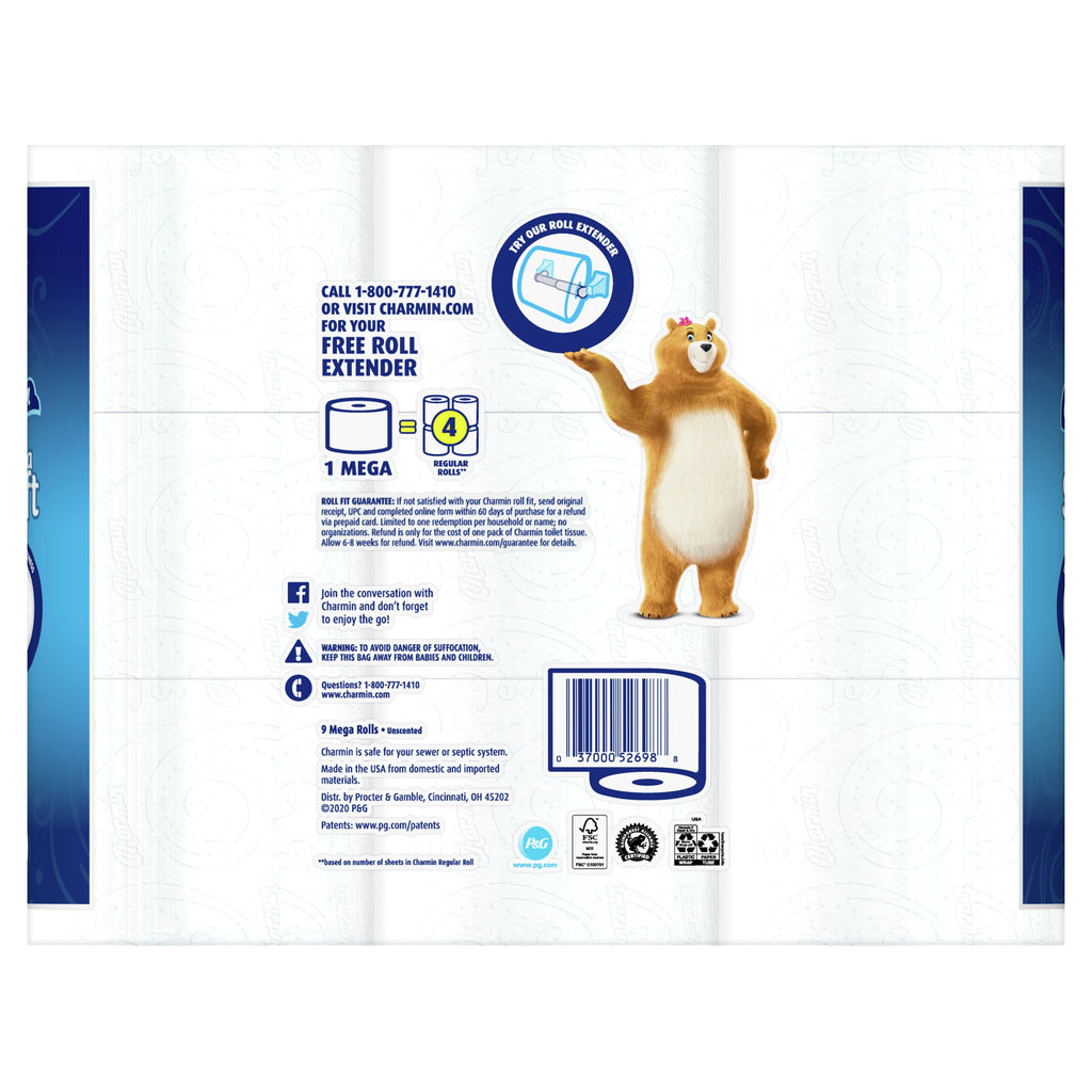Charmin Ultra Soft Toilet Paper - 9 Mega Rolls