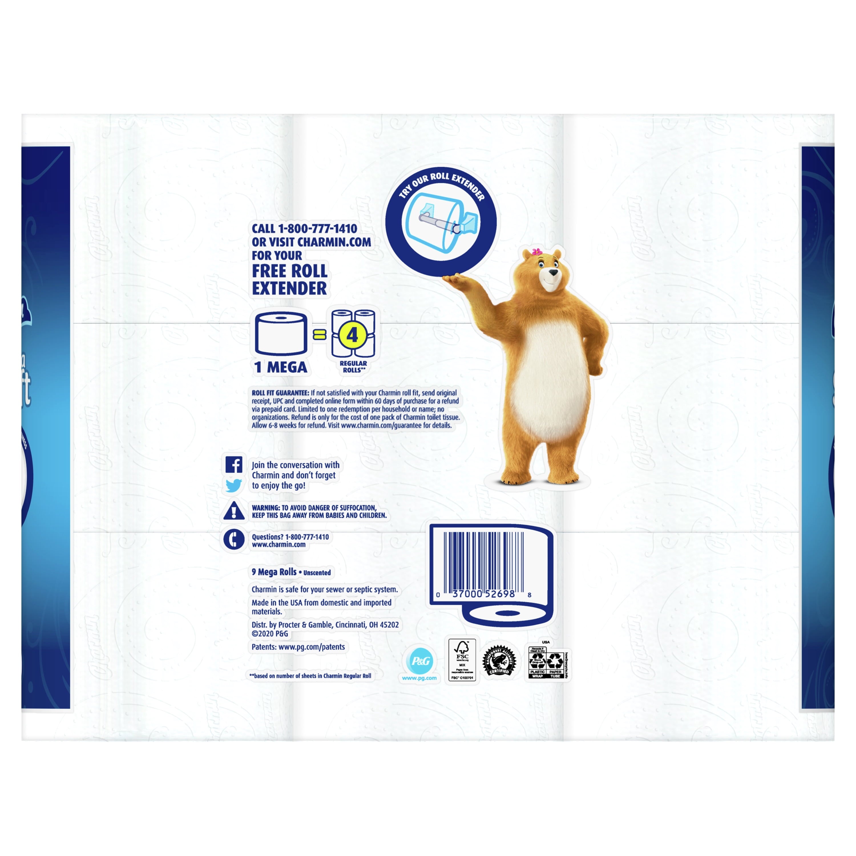 Charmin Ultra Soft Toilet Paper - 9 Mega Rolls