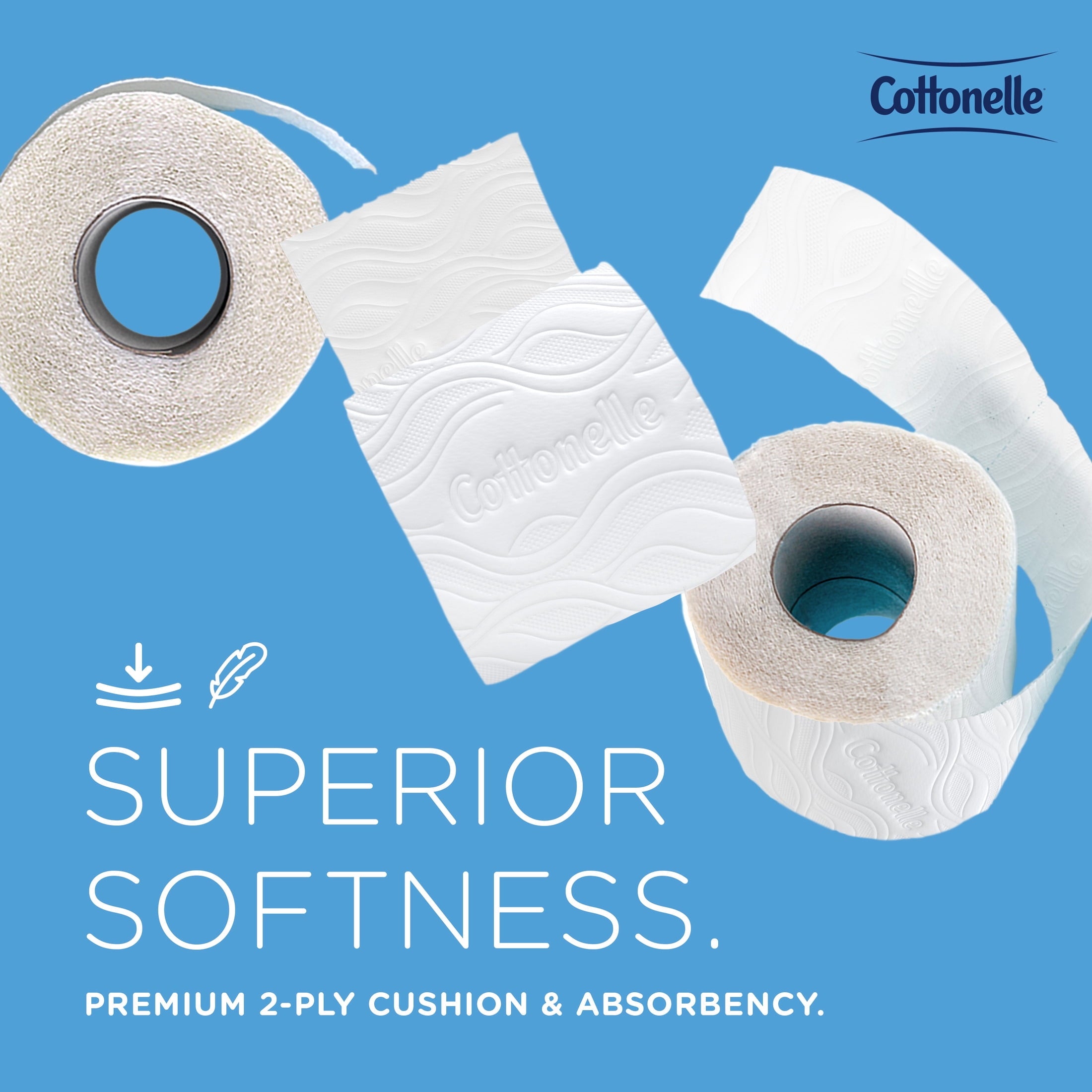 Cottonelle® Professional CleanCare Standard Roll Bulk Toilet Paper (58696) - 2-Ply, White, Individually Wrapped (400 Sheets/Roll, 40 Rolls/Case, 16, 000 Sheets/Case)