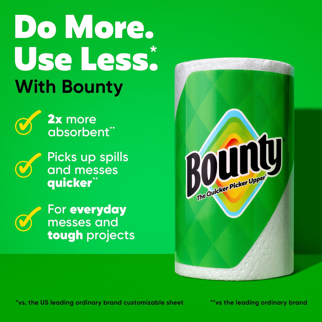 Bounty Paper Towels Select-A-Size White - 4 Triple Rolls, 123 Sheets Per Roll (2 pack)