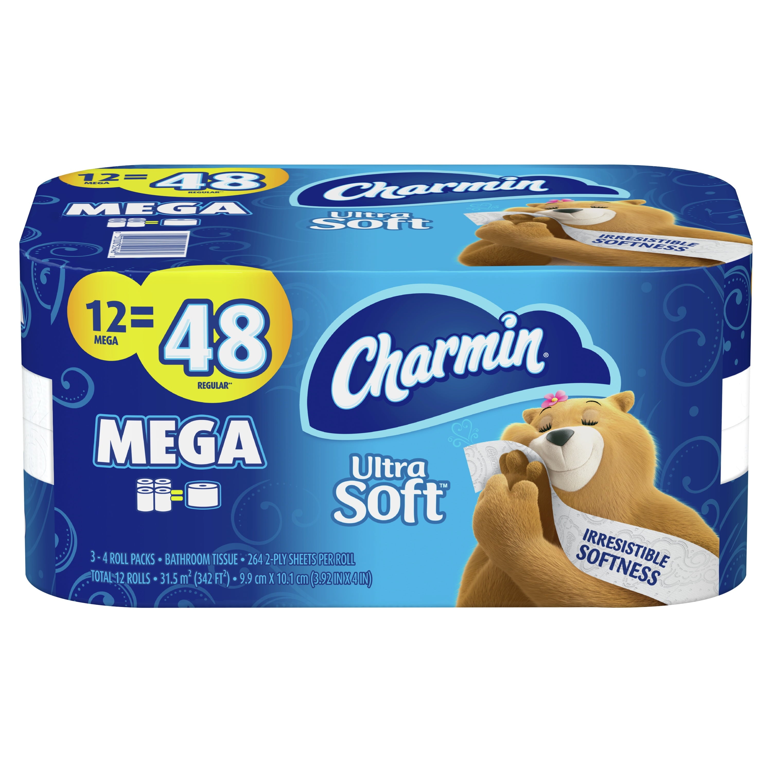 Charmin Ultra Soft Toilet Paper - 12 Mega Rolls, 264 Sheets per Roll